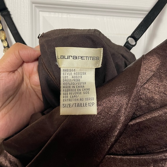 Laura Petite Bronze Cocktail Balloon/Bell Dress - Picture 3 of 3